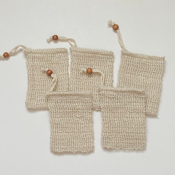 Sisal Soap Saver Bag and Washcloth