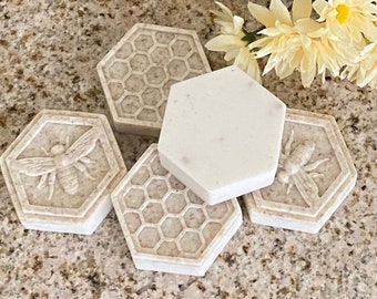 Handmade Bee and Honeycomb Soap, Goat Milk Soap, Party Favors, Gift for Her, Best Oatmeal and Honey Soap