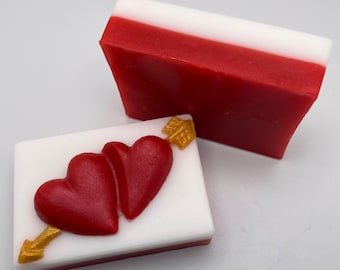 Red Valentine's Day Heart Soap Bar