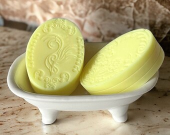 Honey Lemon Goat Milk Soap Bar: Handmade Citrus Essential Oils