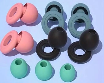 Par de tapones de silicona suave para los oídos, reutilizables, para dormir, estudiar y conciertos.