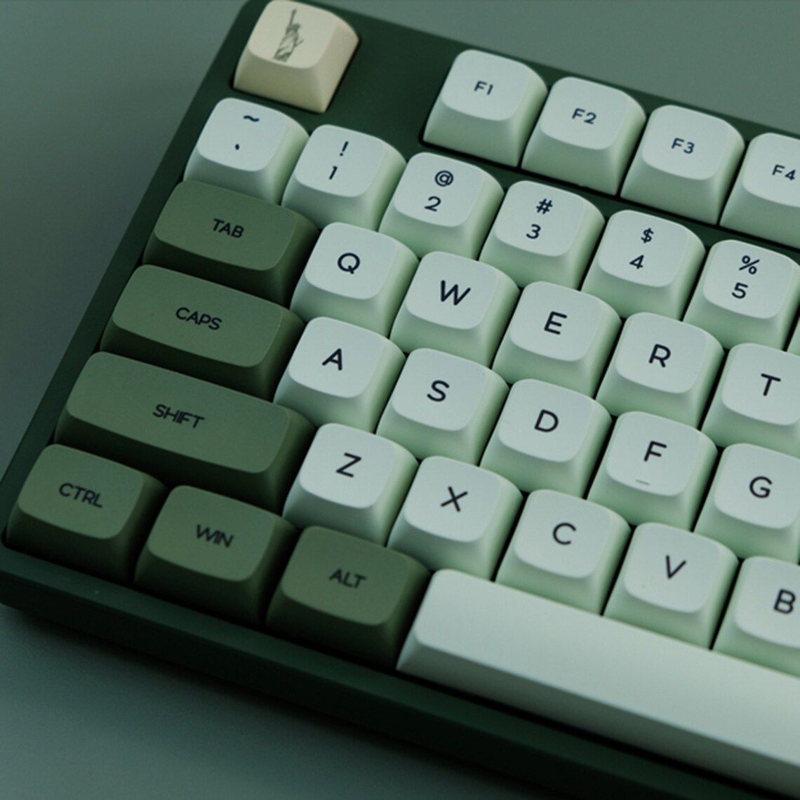 124PCS Matcha Green Theme Keycaps Set Green Keycap Set QX Etsy