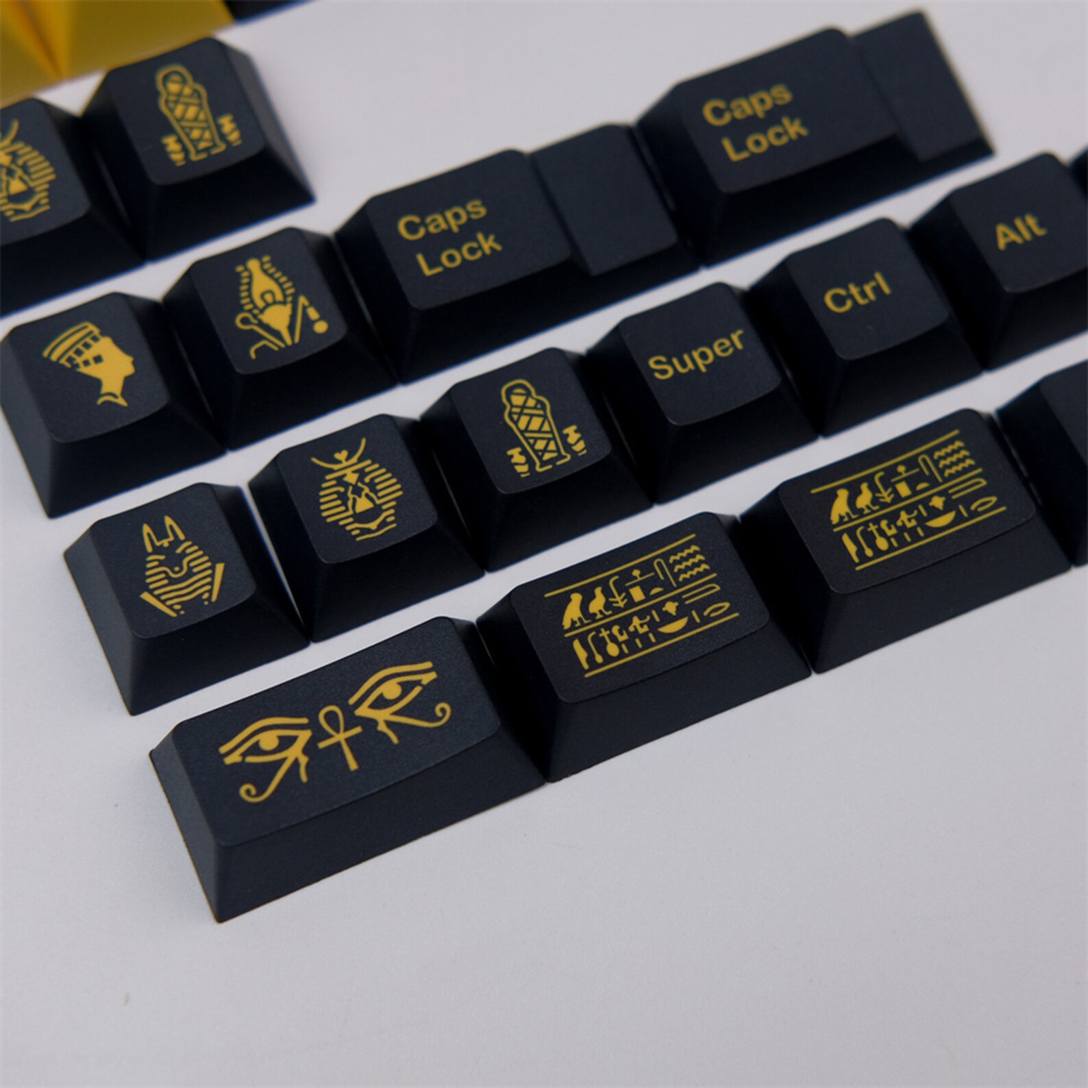 Egyptian Pharaoh Theme Keycaps Set Black Keycap Set Cherry Etsy