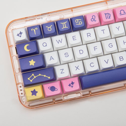 132PCS Constellation Space Theme Keycaps Set, Mechanical Keyboard