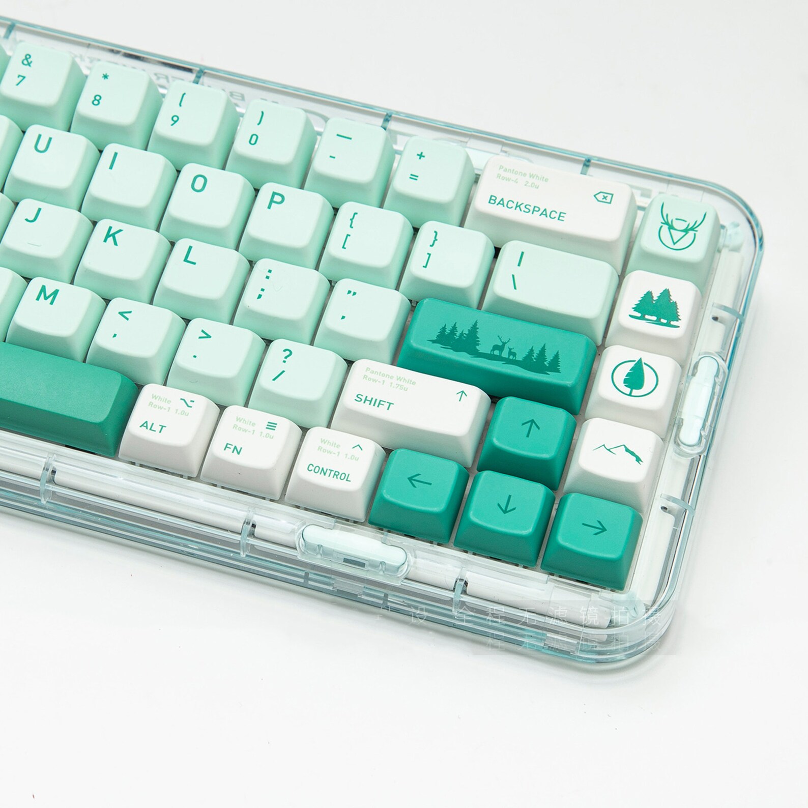 135PCS Forest Theme Keycaps Set Mint Green Keycaps Set PBT Etsy