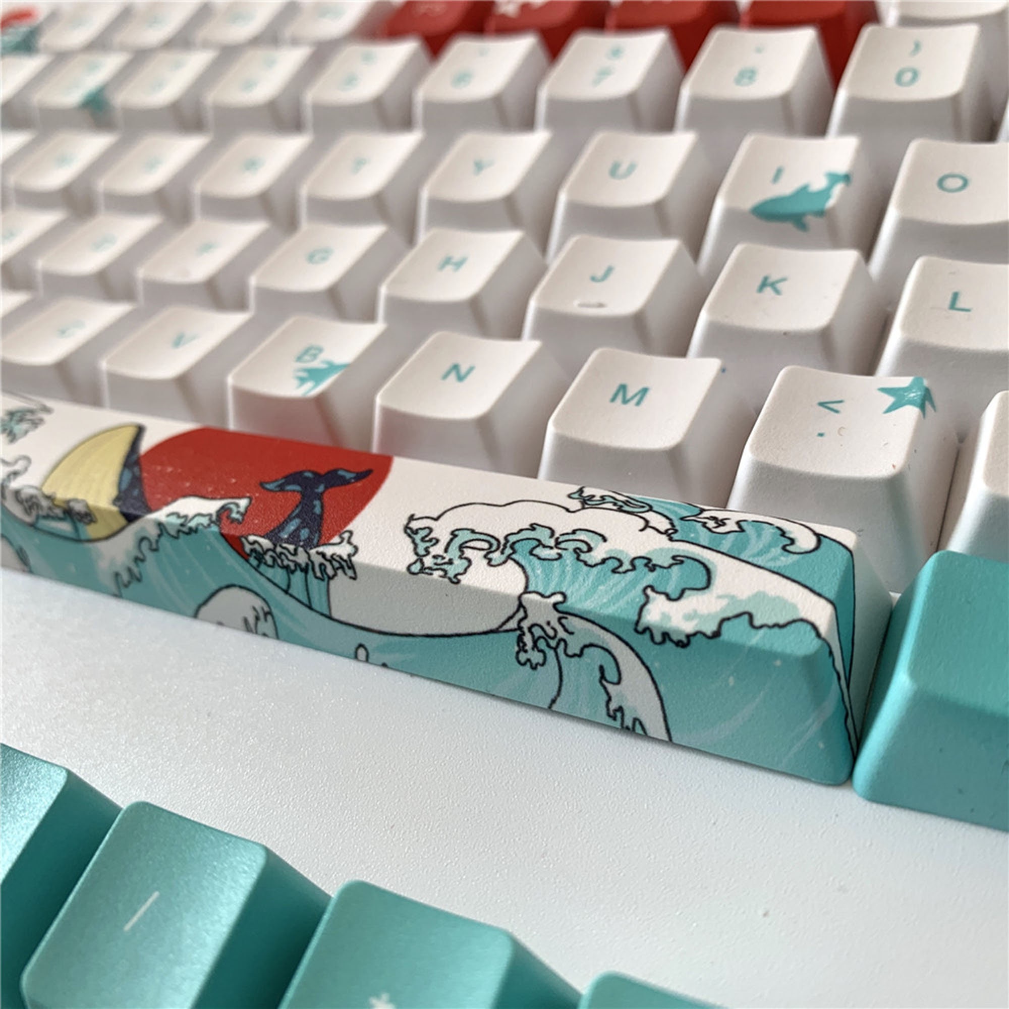 Waves Whale Theme Keycaps Set Keycap Set Custom Keycaps Etsy Canada