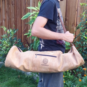 Samarali Large Yoga mat bag with pockets, 72 x 18 x 18 cm, Waterproof, Yoga equipment, Yoga essentials, Handmade yoga bag, Eco yoga