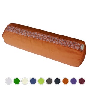 Samarali 100% Organic Yoga Bolster, Long round bolster pillow, Bolster pillows, Yoga bolster bulk, 66x20 cm, Meditation Accessory