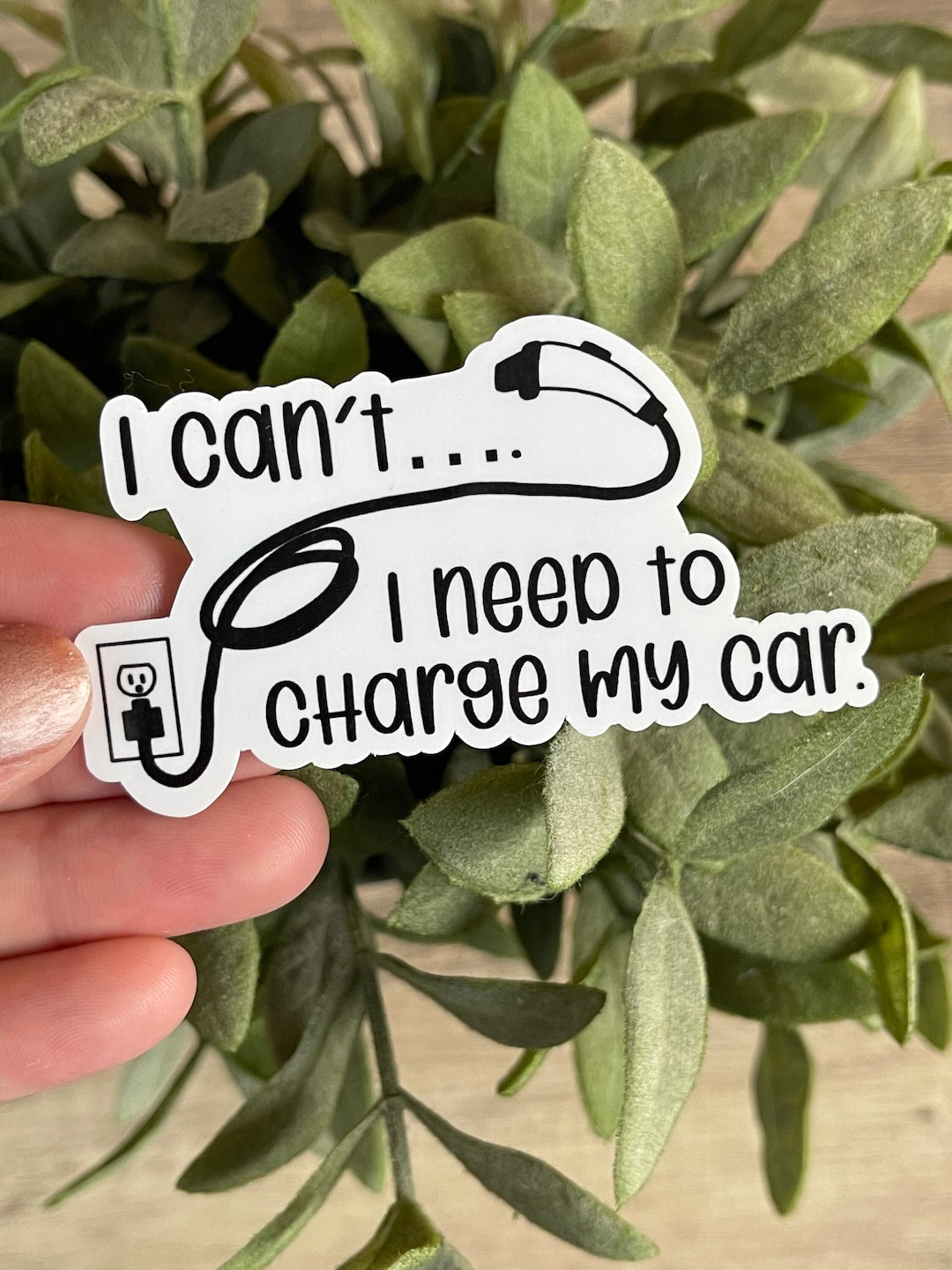 Electric Car Sticker, Funny Electric Vehicle Gift for Him, Introvert
