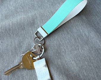 Faux Leather Wristlet Keychain, Wrist Lanyard