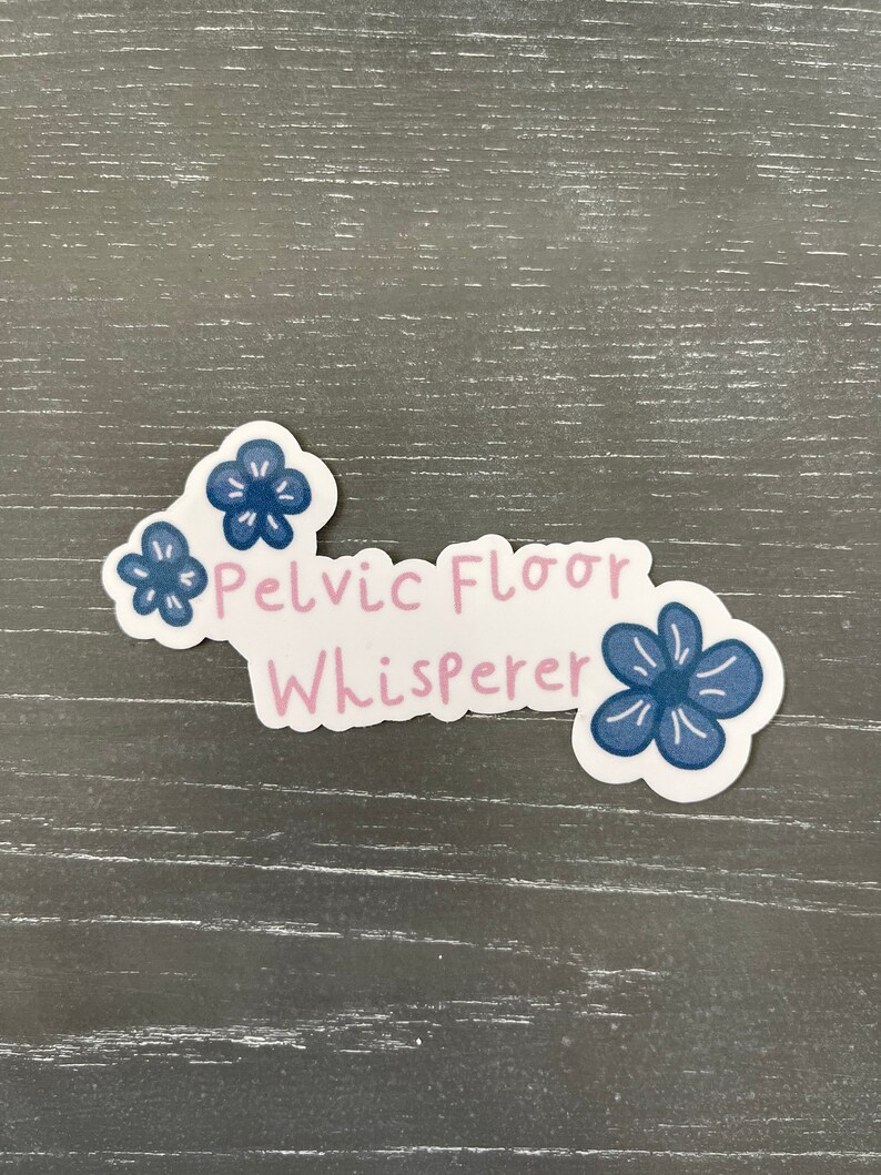 Pelvic Floor Whisperer Vinyl Sticker, Water Resistant Water Bottle Sticker, Thank you Gift for PT, Pelvic Health Gift for her, Laptop Decal image 3