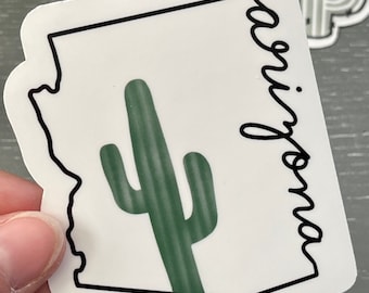 Laptops and More Sunshine and Saguaros Weatherproof Decal Cactus Sticker for Water Bottles Vinyl Sticker