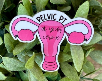 At Your Cervix Vinyl Sticker, Water Resistant Water Bottle Sticker, Physical Therapy Gift for Pelvic PT, Funny Pelvic Floor Gift for PT