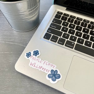 Pelvic Floor Whisperer Vinyl Sticker, Water Resistant Water Bottle Sticker, Thank you Gift for PT, Pelvic Health Gift for her, Laptop Decal image 2