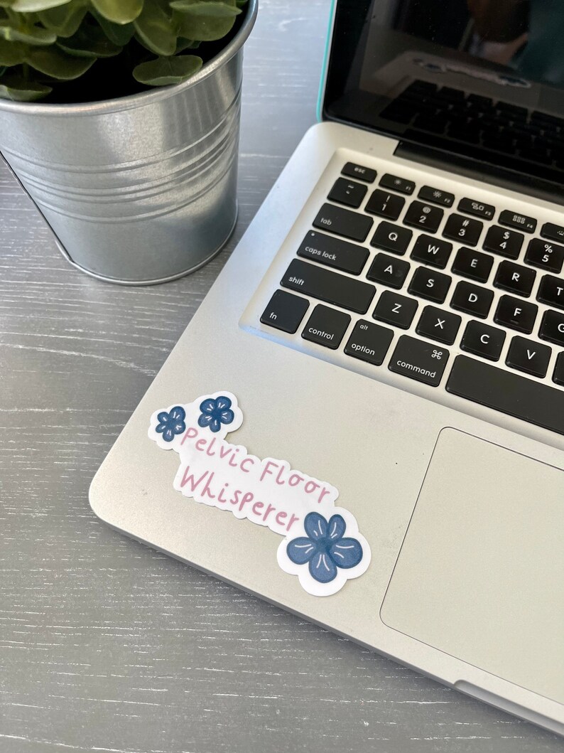 Pelvic Floor Whisperer Vinyl Sticker, Water Resistant Water Bottle Sticker, Thank you Gift for PT, Pelvic Health Gift for her, Laptop Decal image 2