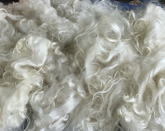 Raw mohair, Angora goat wool 100% ecological, white/ Raw mohair, Angora goat wool ecological, white