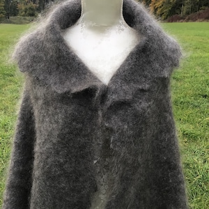 Mohair scarf, cloth made from 100% ecological Angora goat wool, delicately knitted, size. 110*110