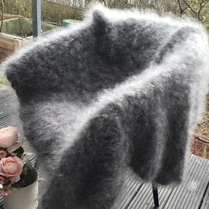 Paño 100% ecológico de lana de angora, mohair, cálido, chic
