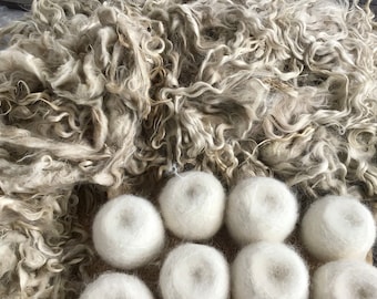 Raw mohair, angora goat wool, fleece, 100% ecological, black