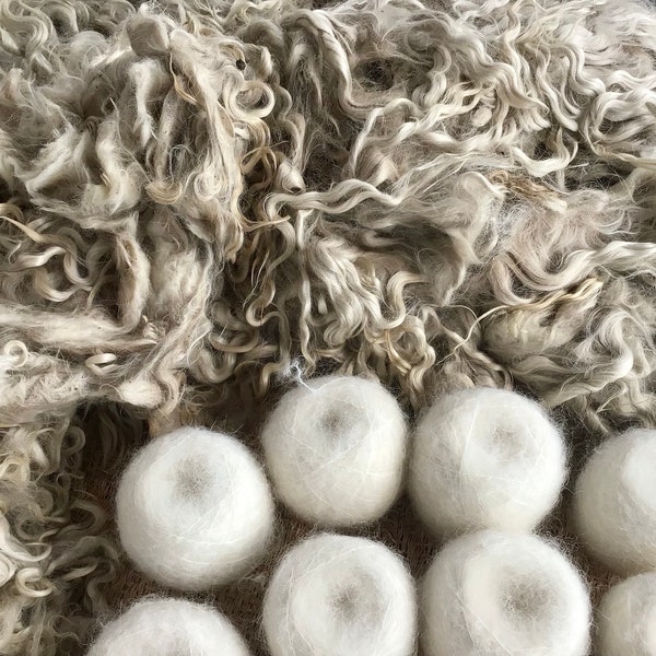 Mohair brut, laine de chèvre angora, polaire, 100% écologique, noir /Mohair brut, laine de chèvre angora, polaire, écologique, noir