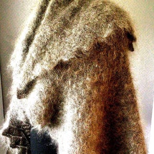 100% ecological scarf made of angora wool, mohair, warm, chic
