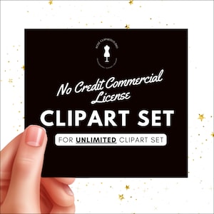 Commercial License - License to use Unlimited clipart graphic set in items for sale