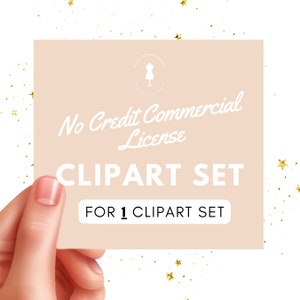 Commercial License - License to use ONE clipart graphic set in items for sale