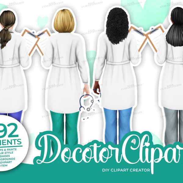 Doctor clipart, Doctor illustration clipart, nurse, design, png, Doctor illustration, GiftIdea Clipart,best docotor clipart ,Medical Worker