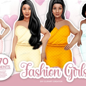 Sommer Mädchen Clipart, Mode Mädchen Clipart, Jeans Mädchen Clipart, Afro Mädchen Clipart, Frau Clipart, Afroamerikaner Clipart