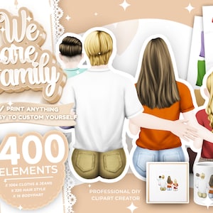 Familie Clip Art, Mutter Clipart, Eltern Clipart, DIY Clip Art, sitzende Familie, Muttertag Geschenkideen, benutzerdefinierte Familienportrait,