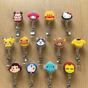 Buy 2 get 1 Free! Cute Cartoon Badge Reels!!