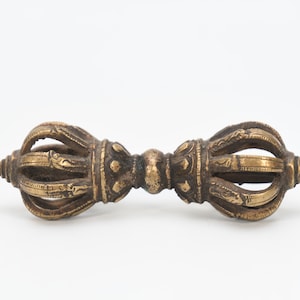 Vintage Brass Dorje Vajra: Powerful Handmade Buddhist Meditation Thunderbolt Master Healer Collection Art Craft