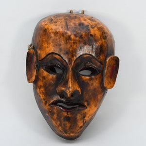 25% KORTING!! Authentiek Tibetaans handgemaakt tribalmasker - vintage tantrisch ritueel kunst aan de muur verzamelobject sjamaanmasker tribale ambacht
