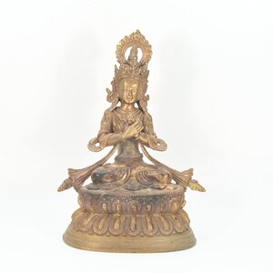25% SALE!! Bronze Buddha: Handgefertigte tibetische Meditations Skulptur - Heilendes Kunst Dekor Vintage Figur Sammlerstück
