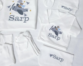 Personalized Baby Boy Body Set, Personalized Newborn Onesie, Newborn Set with Name, Personalized Baby Gift