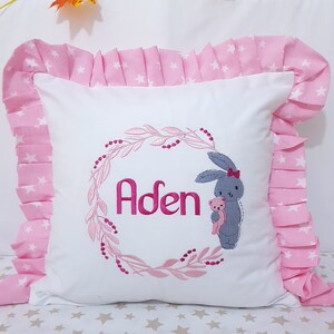 Personalized Embroidered Pillows for Baby&#39;s Nursery, Personalized Baby Pillow, Baby Gift, Custom Baby Pillow, Baby Shower Gift