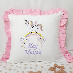 Personalized Embroidered Pillows for Baby&#39;s Nursery, Personalized Baby Pillow, Baby Gift, Custom Baby Pillow, Baby Shower Gift