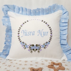 Personalized Embroidered Pillows for Baby&#39;s Nursery, Personalized Baby Pillow, Baby Gift, Custom Baby Pillow, Baby Shower Gift
