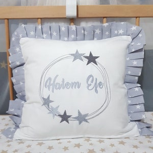 Personalized Embroidered Pillows for Baby&#39;s Nursery, Personalized Baby Pillow, Baby Gift, Custom Baby Pillow, Baby Shower Gift