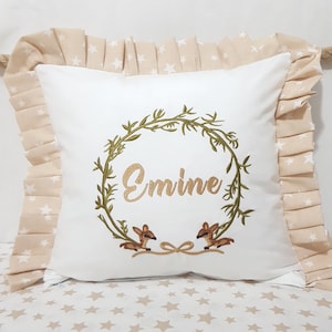 Personalized Embroidered Pillows for Baby&#39;s Nursery, Personalized Baby Pillow, Baby Gift, Custom Baby Pillow, Baby Shower Gift