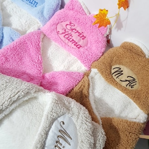 Personalized Embroidered Swaddle | Baby Bear Fleece Swaddle | Super-soft Baby Sleeping Bag | Baby Bear Sleeping Bag  | New Baby Gift