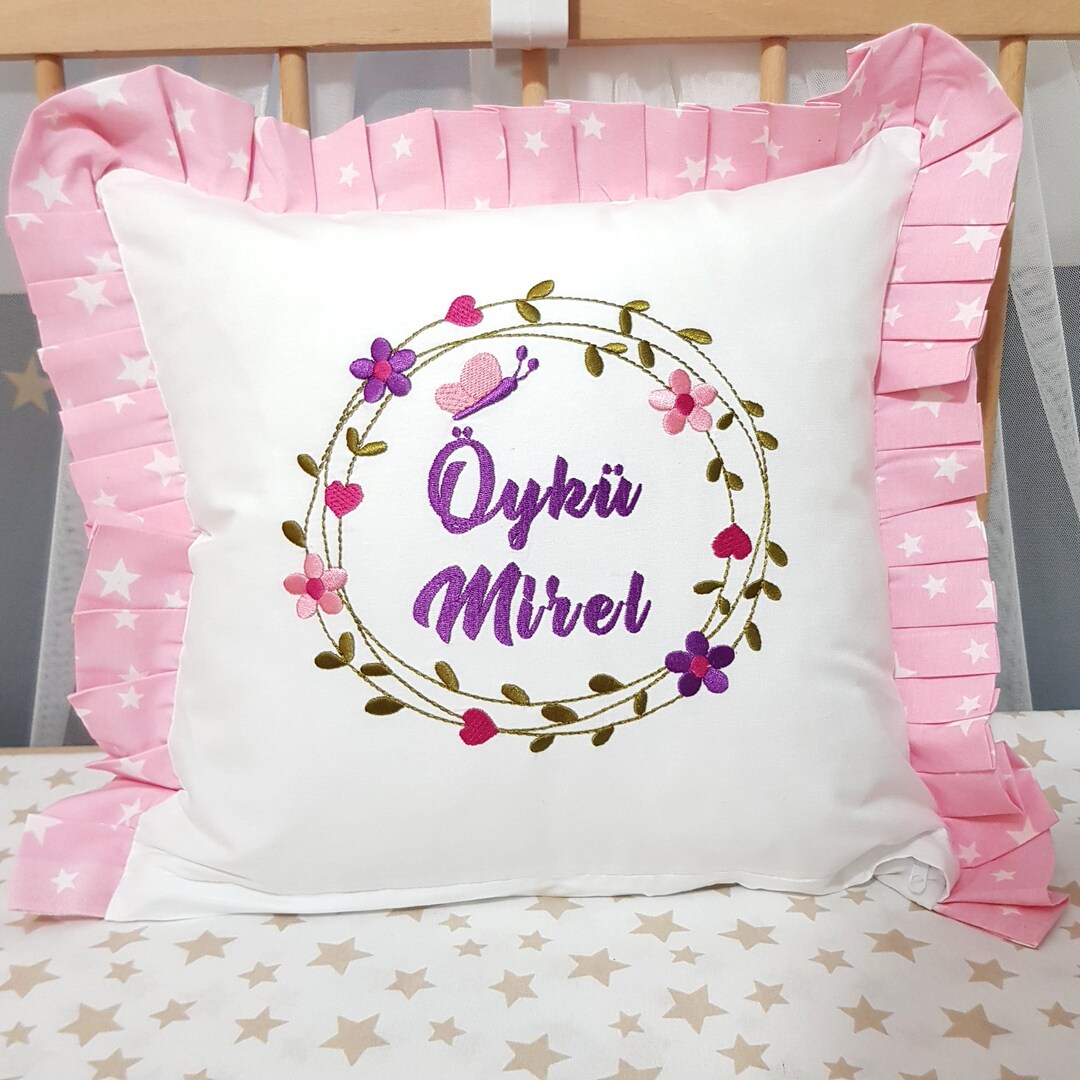Personalized Embroidered Pillows for Baby's Nursery Add Etsy