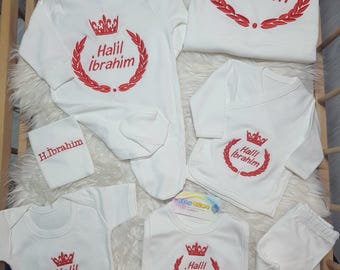 Personalized Baby Body Set, Personalized Newborn Onesie, Newborn Set with Name, Personalized Baby Gift