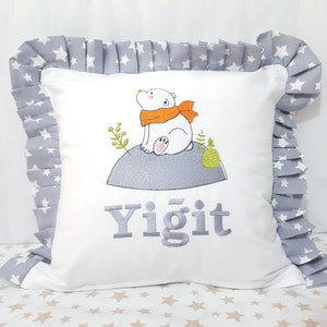 Personalized Embroidered Pillows for Baby&#39;s Nursery, Personalized Baby Pillow, Baby Gift, Custom Baby Pillow, Baby Shower Gift