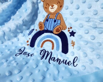 Personalized Baby Blanket, Custom Embroidered Baby Blanket, Baby Gift, Baby Shower Gift