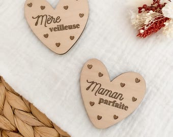 Houten hartmagneet "Mama" - Moederdagcadeau