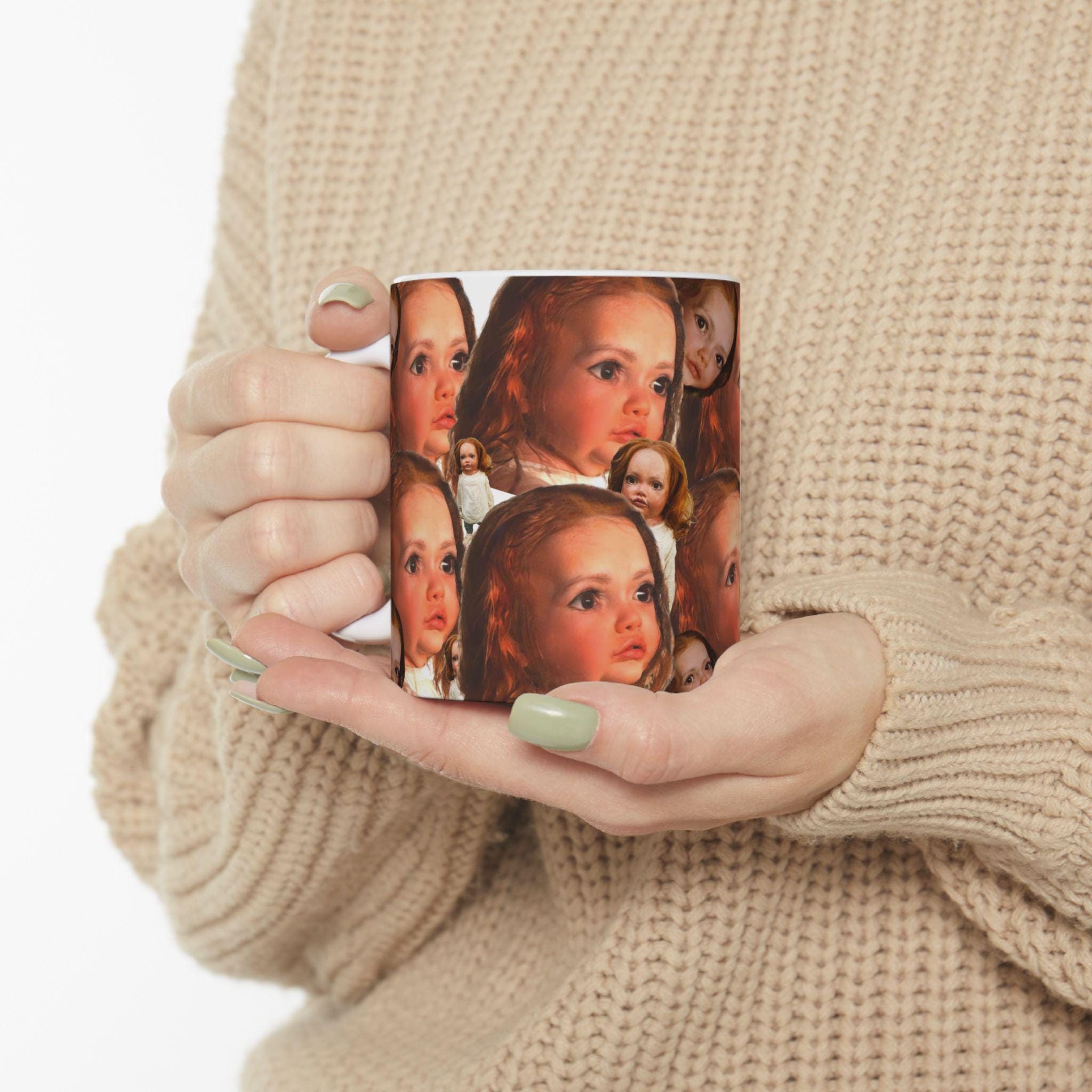 Renesmee Cullen Mug, Twilight Funny Gift, Bella Edward Cullen Daughter Chuckesmee Doll, Voltussy, Vampire film inspired, vampire meme