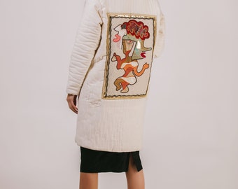 Handmade Coat with Patchwork and Quilt technology