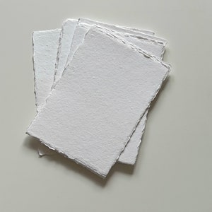 Handmade Deckle Edge Recycled White Paper — PAPERCRAFT MIRACLES LLC