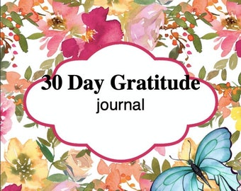 30 Day Gratitude Digital Template Journal